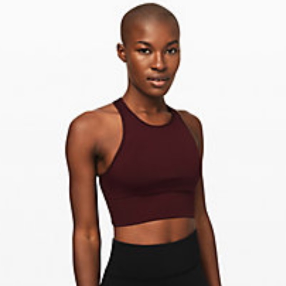 Ebb to Train Lululemon Bra in Garnet